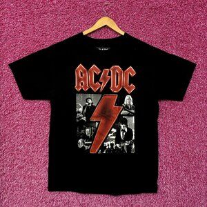 AC/DC Live in Concert Poster Heavy Metal Band Tee L